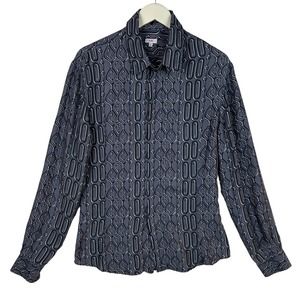 Used Versace Jeans Couture Men Button Down Shirt Removable Collar US L